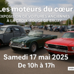 Les moteurs du cœur : exposition de voitures anciennes à la Croix-Rouge de Bruay